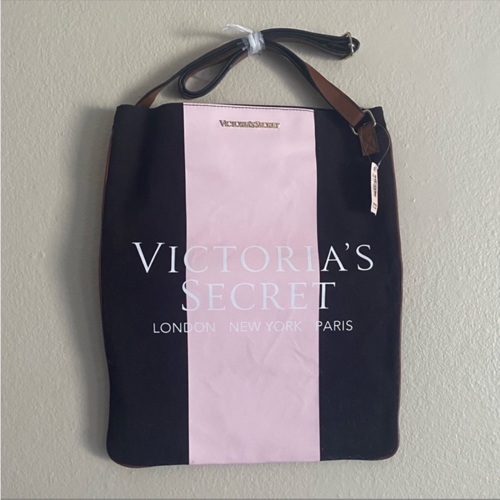 Victoria's Secret Pink and Black Women’s Tote Bag✨